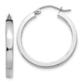 thumbnail image 1 of Real 14kt White Gold 2x3mm Rectangle Tube Hoop; for Adults and Teens; for Women and Men, 1 of 4