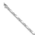 thumbnail image 1 of Real 14kt White Gold 3mm Bar Link Tennis Bracelet Mounting; 7 inch; for Adults and Teens; for Women and Men, 1 of 3
