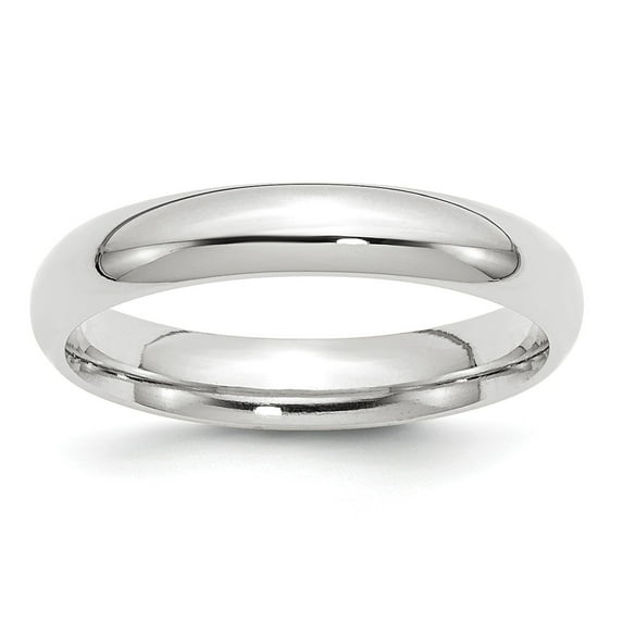 Real 14kt White Gold 4mm Comfort-Fit Band Size: 4; for Adults and Teens; for Women and Men