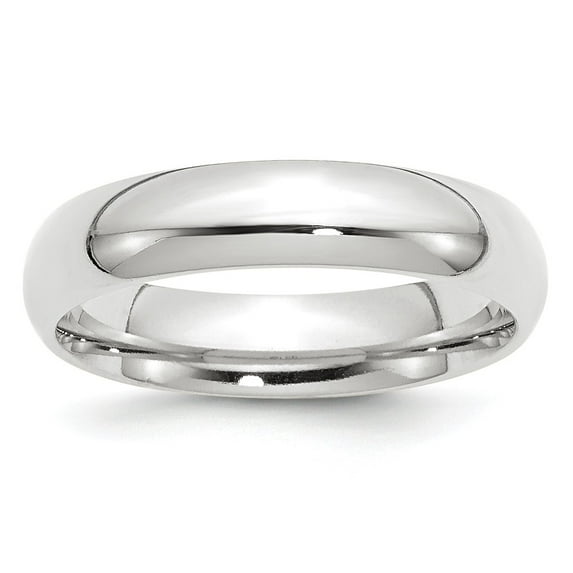Real 14kt White Gold 5mm Comfort-Fit Band Size: 9; for Adults and Teens; for Women and Men