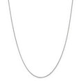 thumbnail image 1 of Real 14kt White Gold .80mm Spiga with SpRing Ring Clasp Chain; 24 inch; for Adults and Teens; for Women and Men, 1 of 5