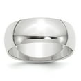 thumbnail image 1 of Real 14kt White Gold 8mm Half-Round Band Size: 11; for Adults and Teens; for Women and Men, 1 of 3