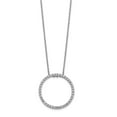 thumbnail image 1 of Real 14kt White Gold Diamond Circle 18 inch Necklace; 18 inch; Lobster Clasp; for Adults and Teens; for Women and Men, 1 of 2