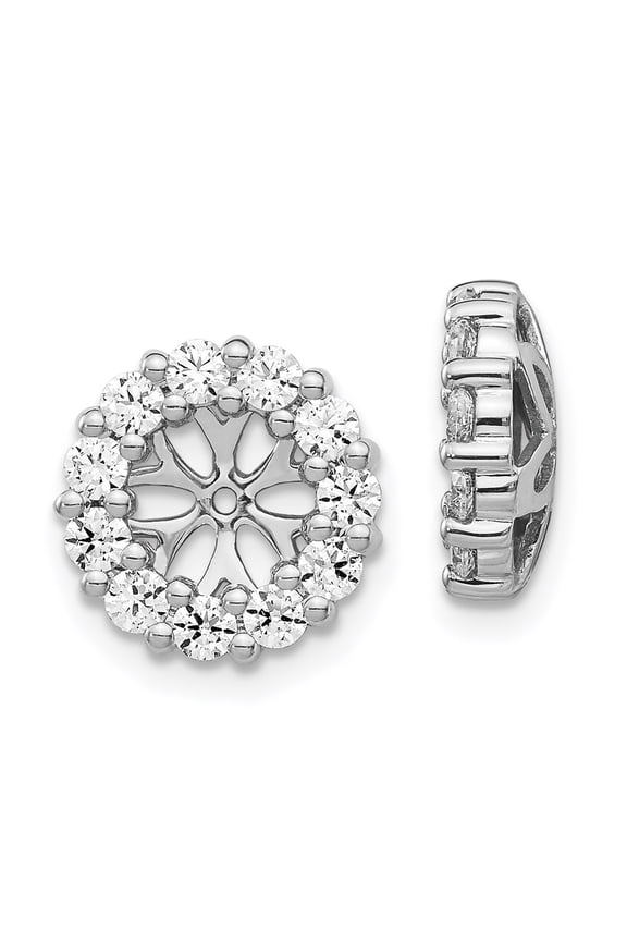Real 14kt White Gold Diamond Earring Jackets; for Adults and Teens; for Women and Men