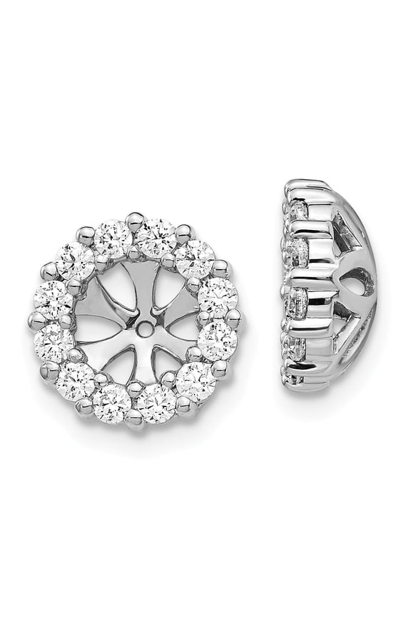 Real 14kt White Gold Diamond Earring Jackets; for Adults and Teens; for Women and Men