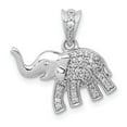thumbnail image 1 of Real 14kt White Gold Diamond Elephant Pendant; for Adults and Teens; for Women and Men, 1 of 4