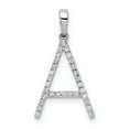thumbnail image 1 of Real 14kt White Gold Diamond Letter A Initial Pendant; for Adults and Teens; for Women and Men, 1 of 4