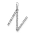 thumbnail image 1 of Real 14kt White Gold Diamond Letter N Initial Pendant; for Adults and Teens; for Women and Men, 1 of 4
