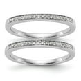 thumbnail image 1 of Real 14kt White Gold Diamond Set of 2 Wedding Band Size: 7; for Adults and Teens; for Women and Men, 1 of 1