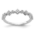thumbnail image 1 of Real 14kt White Gold Fancy Diamond Band Size: 7; for Adults and Teens; for Women and Men, 1 of 1