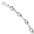 thumbnail image 1 of Real 14kt White Gold Fancy Link Chain Bracelet; 7.5 inch; Lobster (Fancy) Clasp; for Adults and Teens; for Women and Men, 1 of 3