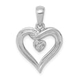thumbnail image 1 of Real 14kt White Gold Heart Pendant Mounting; for Adults and Teens; for Women and Men, 1 of 2