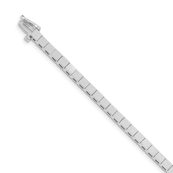 Real 14kt White Gold Holds 43 Stones up to 3mm; Add-a-Diamond Bracelet; 7 inch; for Adults and Teens