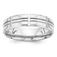 thumbnail image 1 of Real 14kt White Gold Light Comfort Fit Brush Satin Fancy Band Size: 7; for Adults and Teens; for Women and Men, 1 of 2