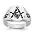 thumbnail image 1 of Real 14kt White Gold Men's Masonic Ring Size: 10; for Adults and Teens; for Women and Men, 1 of 5
