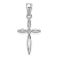 thumbnail image 1 of Real 14kt White Gold Passion Cross Charm Pendant; for Adults and Teens; for Women and Men, 1 of 4