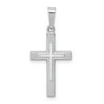thumbnail image 1 of Real 14kt White Gold Polished Latin Cross Pendant; for Adults and Teens; for Women and Men, 1 of 4