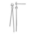 thumbnail image 1 of Real 14kt White Gold Polished Post Dangle Earrings; for Adults and Teens; for Women and Men, 1 of 3