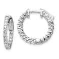 thumbnail image 1 of Real 14kt White Gold Round Hoop With Safety Clasp Earring Mountings; for Adults and Teens; for Women and Men, 1 of 2