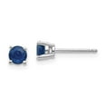thumbnail image 1 of Real 14kt White Gold Sapphire Earrings; for Adults and Teens; for Women and Men, 1 of 1