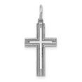 thumbnail image 1 of Real 14kt White Gold Solid Laser Etched Cross Pendant; for Adults and Teens; for Women and Men, 1 of 3