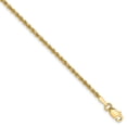 thumbnail image 1 of Real 14kt Yellow Gold 1.75mm Diamond Cut Rope with Lobster Clasp Chain Chain Bracelet; for Adults and Teens; for Women and Men, 1 of 4