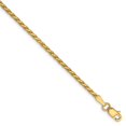 thumbnail image 1 of Real 14kt Yellow Gold 1.9mm Diamond Cut Parisian Wheat Chain Chain Bracelet; for Adults and Teens; for Women and Men, 1 of 4