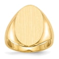thumbnail image 1 of Real 14kt Yellow Gold 12.0x17.0mm Open Back Signet Ring Size: 7; for Adults and Teens; for Women and Men, 1 of 5