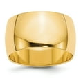 thumbnail image 1 of Real 14kt Yellow Gold 12mm Half Round Band Size 10.5; for Adults and Teens; for Women and Men, 1 of 3
