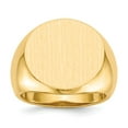 thumbnail image 1 of Real 14kt Yellow Gold 18.0x18.0mm Open Back Mens Signet Ring Size: 10; for Adults and Teens; for Women and Men, 1 of 5