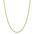 thumbnail image 1 of Real 14kt Yellow Gold 2.75mm Regular Rope Chain; 18 inch; Lobster Clasp; for Adults and Teens; for Women and Men, 1 of 5