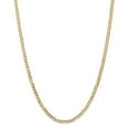 thumbnail image 1 of Real 14kt Yellow Gold 3.8mm Open Concave Curb Chain; 16 inch; Lobster Clasp; for Adults and Teens; for Women and Men, 1 of 5