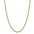 thumbnail image 1 of Real 14kt Yellow Gold 3mm Regular Rope Chain; 18 inch; Lobster Clasp; for Adults and Teens; for Women and Men, 1 of 5