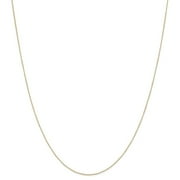 Real 14kt Yellow Gold .42 mm Carded Curb Chain; 18 inch; for Adults and Teens; for Women and Men