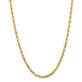 thumbnail image 1 of Real 14kt Yellow Gold 5.0mm Diamond Cut Quadruple Rope Chain; 30 inch; Lobster Clasp; for Adults and Teens; for Women and Men, 1 of 5