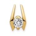 thumbnail image 1 of Real 14kt Yellow Gold 5.25mm AA Diamond Slide; for Adults and Teens; for Women and Men, 1 of 4