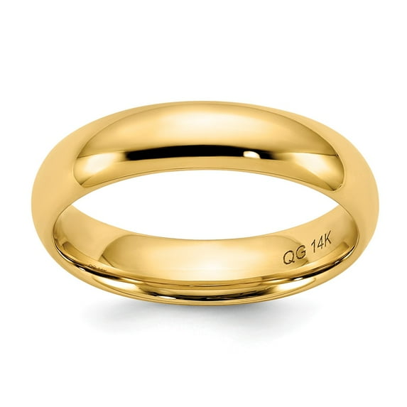 Real 14kt Yellow Gold 5mm Comfort-Fit Band Size: 11; for Adults and Teens; for Women and Men