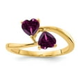 thumbnail image 1 of Real 14kt Yellow Gold 5mm Heart Rhodolite Garnet Ring Size: 6; for Adults and Teens; for Women and Men, 1 of 1