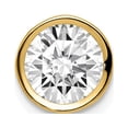 thumbnail image 1 of Real 14kt Yellow Gold 7mm Cubic Zirconia Bezel Pendant; for Adults and Teens; for Women and Men, 1 of 4