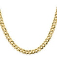thumbnail image 1 of Real 14kt Yellow Gold 8.3mm Lightweight Flat Cuban Chain; 20 inch; Lobster Clasp; for Adults and Teens; for Women and Men, 1 of 5