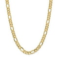 thumbnail image 1 of Real 14kt Yellow Gold 8.75mm Concave Open Figaro Chain; 22 inch; Lobster Clasp; for Adults and Teens; for Women and Men, 1 of 5