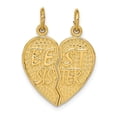 thumbnail image 1 of Real 14kt Yellow Gold Best Sister Break-apart Charm Pendant; for Adults and Teens; for Women and Men, 1 of 3