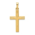 thumbnail image 1 of Real 14kt Yellow Gold Brushed and Polished Latin Cross Pendant; for Adults and Teens; for Women and Men, 1 of 1