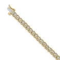 thumbnail image 1 of Real 14kt Yellow Gold Diamond Chain Bracelet; 7 inch; for Adults and Teens; for Women and Men, 1 of 2