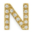 thumbnail image 1 of Real 14kt Yellow Gold Diamond Letter N Initial Charm Pendant; for Adults and Teens; for Women and Men, 1 of 4