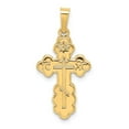 thumbnail image 1 of Real 14kt Yellow Gold Eastern Orthodox Cross Charm Pendant; for Adults and Teens; for Women and Men, 1 of 4