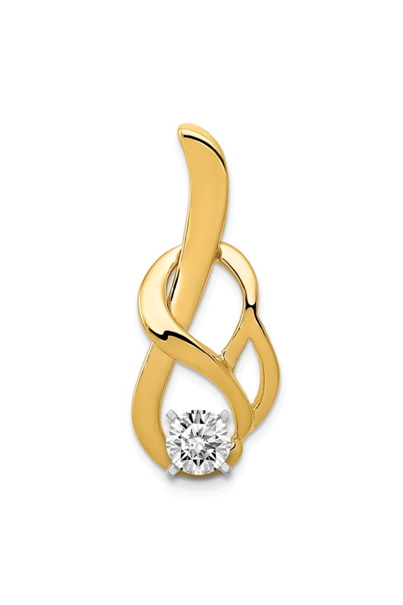 Real 14kt Yellow Gold Fancy Diamond Slide Peg Mtg; for Adults and Teens; for Women and Men