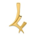 thumbnail image 1 of Real 14kt Yellow Gold Fancy Polished Slide; for Adults and Teens; for Women and Men, 1 of 4