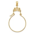thumbnail image 1 of Real 14kt Yellow Gold Filigree Charm Pendant Holder; for Adults and Teens; for Women and Men, 1 of 4