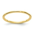 thumbnail image 1 of Real 14kt Yellow Gold Gold 1.2mm Half Round Stackable Band Size: 6; for Adults and Teens; for Women and Men, 1 of 4